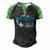 Water Polo Dadwaterpolo Sport Player Men's Henley Raglan T-Shirt Black Green
