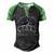 You Dont Have To Be Crazy To Camp With Us Funny Camping T Shirt Men's Henley Shirt Raglan Sleeve 3D Print T-shirt Black Green