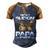 Best Buckin Papa Ever Deer Hunting Bucking Father Men's Henley Shirt Raglan Sleeve 3D Print T-shirt Brown Orange