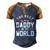 Mens The Best Daddy In The World Father Dad Fathers Day Men's Henley Raglan T-Shirt Brown Orange