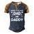 Blessed To Be Called Dad And Daddy Fathers Day Men's Henley Raglan T-Shirt Brown Orange