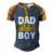 Dad Of The Bday Boy Construction Bday Party Hat Men Men's Henley Raglan T-Shirt Brown Orange