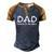 Dad Fixer Of All The Things Mechanic Dad Top Fathers Day Men's Henley Raglan T-Shirt Brown Orange
