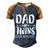 Dad Of Twins Proud Father Of Twins Classic Overachiver Men's Henley Shirt Raglan Sleeve 3D Print T-shirt Brown Orange