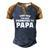 This Dad Has Been Promoted To Papa New Grandpa 2021 Ver2 Men's Henley Raglan T-Shirt Brown Orange