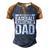 Favorite Baseball Player Calls Me Dad Men's Henley Shirt Raglan Sleeve 3D Print T-shirt Brown Orange