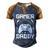 Gamer Daddy Video Gamer Gaming Men's Henley Shirt Raglan Sleeve 3D Print T-shirt Brown Orange