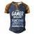 Im A Gamer Because Video Gamer Gaming Men's Henley Shirt Raglan Sleeve 3D Print T-shirt Brown Orange