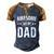 Kids Awesome Like My Dad Sayings Ideas For Fathers Day Men's Henley Raglan T-Shirt Brown Orange