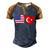 Loving Usa Turkey Flag Heart Turkish 13 Shirt Men's Henley Shirt Raglan Sleeve 3D Print T-shirt Brown Orange