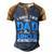 Mens I Have Two Titles Dad And Uncle Funny Grandpa Fathers Day V2 Men's Henley Shirt Raglan Sleeve 3D Print T-shirt Brown Orange