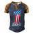 Number One Dad American Flag 4Th Of July Fathers Day Gift Men's Henley Shirt Raglan Sleeve 3D Print T-shirt Brown Orange