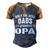 Opa Grandpa Gift Only The Best Dads Get Promoted To Opa Men's Henley Shirt Raglan Sleeve 3D Print T-shirt Brown Orange
