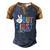 Peace Out First Grade Last Day Of School 2022 Graduation Men's Henley Raglan T-Shirt Brown Orange