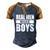 Mens Real Men Make Boys Daddy To Be Announcement Family Boydaddy Men's Henley Raglan T-Shirt Brown Orange