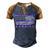 Rett Syndrome Warrior Usa Flag United States Flag Purple Ribbon Rett Syndrome Rett Syndrome Awareness Men's Henley Shirt Raglan Sleeve 3D Print T-shirt Brown Orange