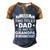 Mens I Have Two Titles Dad And Grandpa Fathers Day For Daddy Men's Henley Raglan T-Shirt Brown Orange