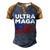 Ultra Maga Proud American Distressed Flag Patriotic Gift Men's Henley Shirt Raglan Sleeve 3D Print T-shirt Brown Orange