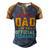 Vintage Thirteen Retro Proud Dad Of An 544 Shirt Men's Henley Shirt Raglan Sleeve 3D Print T-shirt Brown Orange