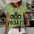 God Is The Greatest Of All Time GOAT Inspirational Women's Short Sleeve Loose T-shirt Green