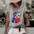Cute Dog Rescue Gift For Women Men Teens Rainbow Puppy Heart Women's Short Sleeve Loose T-shirt Grey