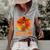 Funny Rhodesian Ridgeback Dog Halloween Happy Howl-O-Ween Women's Short Sleeve Loose T-shirt Grey