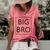 Big Bro Brother Announcement Gifts Dada Mama Family Matching Women's Short Sleeve Loose T-shirt Watermelon