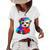 Cute Dog Rescue Gift For Women Men Teens Rainbow Puppy Heart Women's Short Sleeve Loose T-shirt White