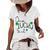 One Lucky Girl Funny St Patrick Day Women's Short Sleeve Loose T-shirt White