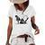Sexy Catsuit Latex Black Cat Costume Cosplay Pin Up Girl Women's Short Sleeve Loose T-shirt White
