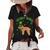 Irish Girl Leprechaun Poodle Dog St Patricks Day Kids Women's Short Sleeve Loose T-shirt Black