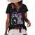 Just A Girl Who Loves Boxing Ink Splatter Women's Short Sleeve Loose T-shirt Black