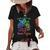 Just A Girl Who Loves Tigers Retro Vintage Rainbow Graphic Women's Short Sleeve Loose T-shirt Black