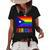 Puerto Rico Boricua Gay Pride Lgbt Rainbow Wepa Women's Short Sleeve Loose T-shirt Black