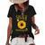 Sister Of The Birthday Girl Sunflower Family Matching Party Women's Short Sleeve Loose T-shirt Black