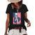 Uncle Sam Skeleton 4Th Of July For Boys And Girls Women's Short Sleeve Loose T-shirt Black