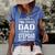 Best Dad And Stepdad Cute Fathers Day Gift From Wife V2 Women's Short Sleeve Loose T-shirt Blue
