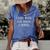 Vintage Funny Sarcastic I Like Music And Maybe 3 People Women's Short Sleeve Loose T-shirt Blue
