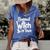 Womens Baddest Witch In Town Funny Halloween Witches Women's Short Sleeve Loose T-shirt Blue