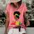 Celebrate Juneteenth Messy Bun Black Women Melanin Pride Women's Short Sleeve Loose T-shirt Watermelon
