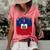 Haiti Flag Vintage Men Women Kids Haiti Women's Short Sleeve Loose T-shirt Watermelon