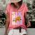 Kids 6 Years Old Cute Sloth Birthday Girl 6Th B-Day Women's Short Sleeve Loose T-shirt Watermelon