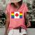 Lgbt Gay Pride Rainbow Canadian Flag Women's Short Sleeve Loose T-shirt Watermelon