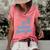 Pink Or Blue Nana Loves You Gender Baby Reveal Party Grandma Women's Short Sleeve Loose T-shirt Watermelon