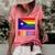 Puerto Rico Boricua Gay Pride Lgbt Rainbow Wepa Women's Short Sleeve Loose T-shirt Watermelon