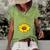 Butterflies Sunflower Smoke Women's Short Sleeve Loose T-shirt Green
