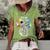 Dabbing Astronaut 9Th Birthday Boy Girl 9 Years 2013 Women's Short Sleeve Loose T-shirt Green