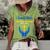 I Stand With God And Ukraine Christian Cross Faith Christ Women's Short Sleeve Loose T-shirt Green