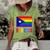 Puerto Rico Boricua Gay Pride Lgbt Rainbow Wepa Women's Short Sleeve Loose T-shirt Green