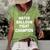 Water Balloon Fight Champion Summer Camp Games Picnic Family T Shirt Women's Short Sleeve Loose T-shirt Green